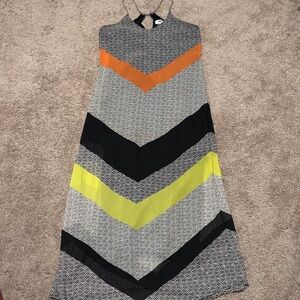 Old Navy Chevron Maxi Dress - Orange, Yellow, Black